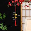 Chinese Lucky Fu Gold Ingot Hanging Ornaments Handwoven Tassel Auspicious Decor for Home New Year Celebration Gift