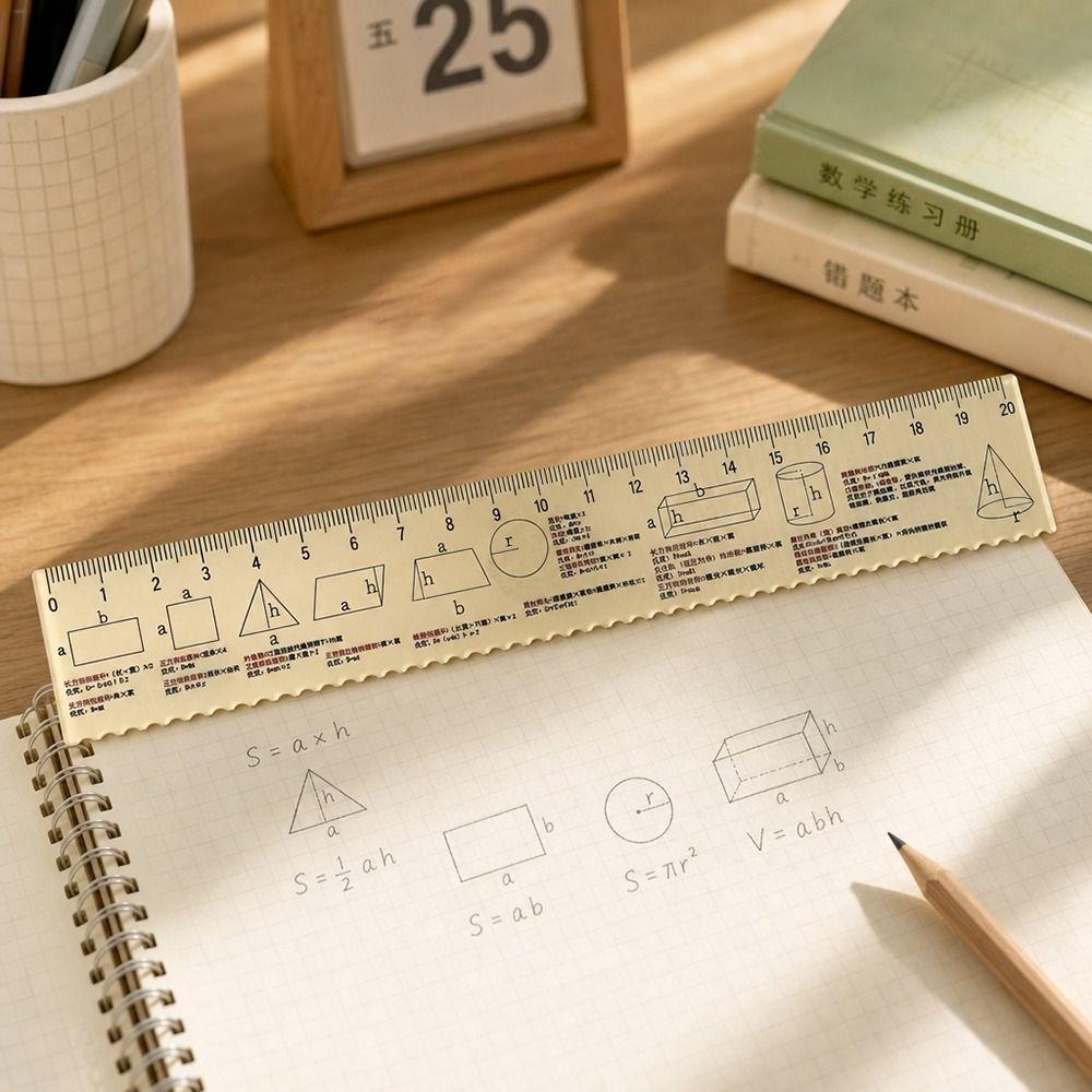 Transparent Mathematical Formula Ruler Lightweight Straightedge Ruler  Office Use