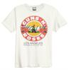 Unisex Shirt Cotton Oversize Large Size Guns 'n' Roses Vintage Bullet Amplified Vintage White T SHIRT