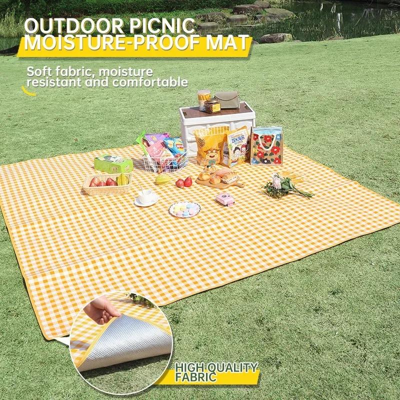 Outdoor Moisture-Proof Mat, Thickened Picnic Mat, Camping Field Waterproof Lawn Tent, Portable Floor Mat, Outdoor Beach Canvas