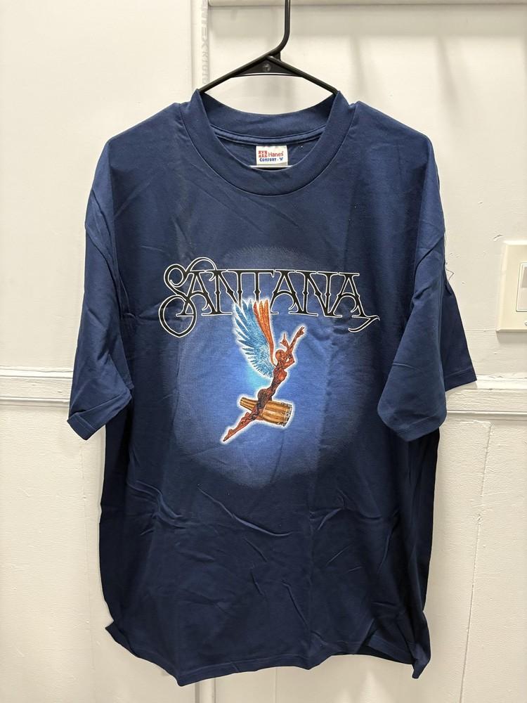 Винтажная рубашка Santana Мужская XL Группа Рок-музыка Футболка 90-х Сверхъестественное Унисекс Футболка XXL