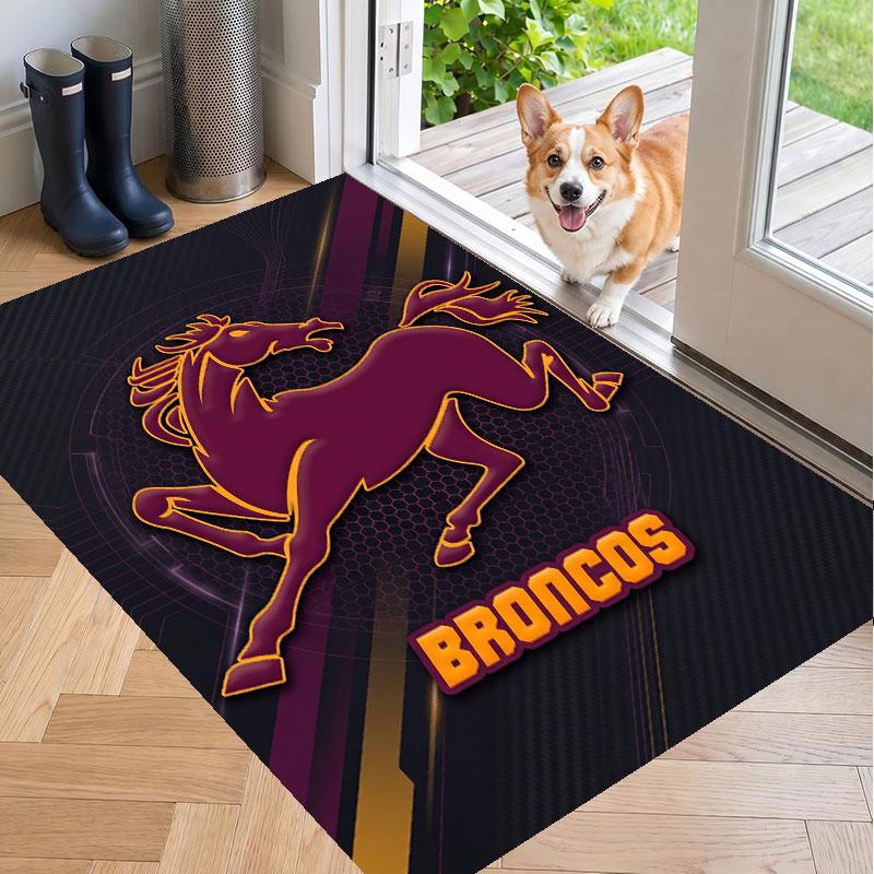 Soft Floor Carpet Brisbane Broncos Pattern Area Rug Decorative Mat For Home Room Decoration