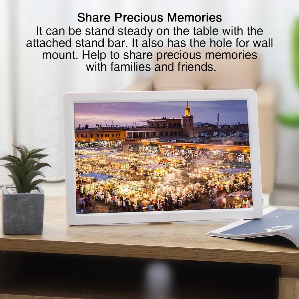 Rama foto digitala HD de 17 inchi, 1440 x 900, Album foto electronic cu LED ultra-subtire Rama foto LCD cu telecomanda