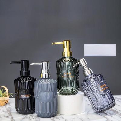 Flaconi da bagno in vetro nordico: Dispenser di Gel Doccia, Lozione, Igienizzante Mani