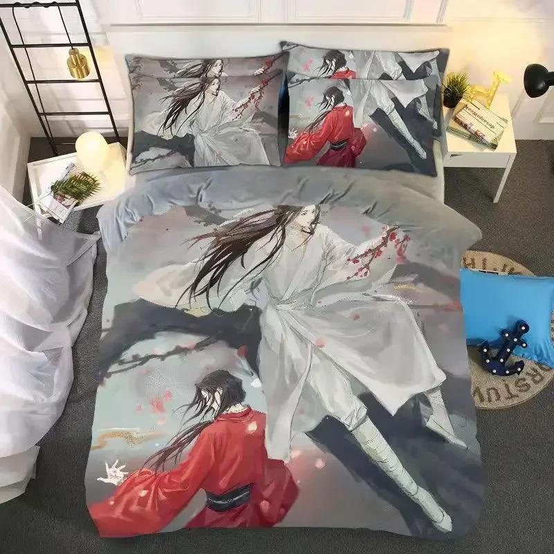 Heaven official’s blessing Duvet cover pillowcase All seasons oversize bed sheet three piece set Full Size Anime