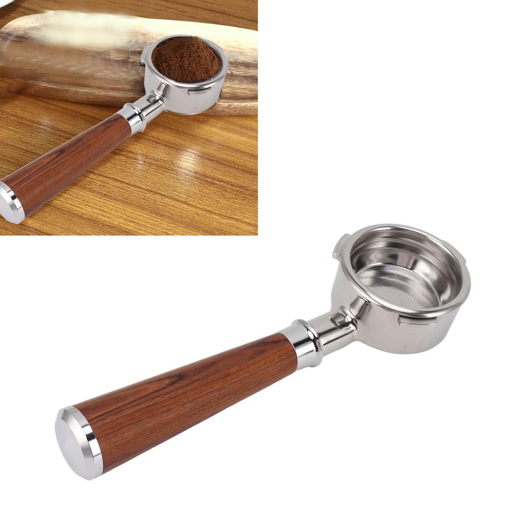 58mm Bottomless Portafilter 3 Stainless Steel Coffee Portafilter Wood Handle for Ba etto Coffee NaMachine