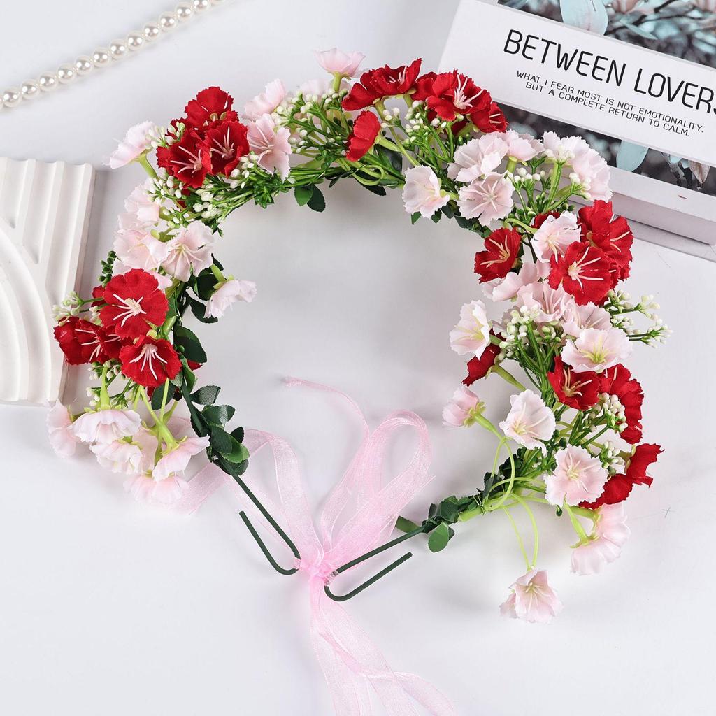 Korean Mori Girl Rattan Flower Headband - Bridal & Children’s Stage Performance Wreath