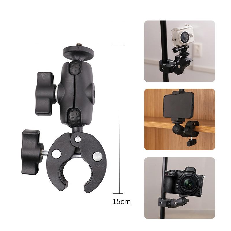 1 Piece Bike Motorcycle Handlebar Support Bracket Camera Super Clamp Mount Holder For Go Pro 13 12 11 Insta360 X3 X4 Dji Parts