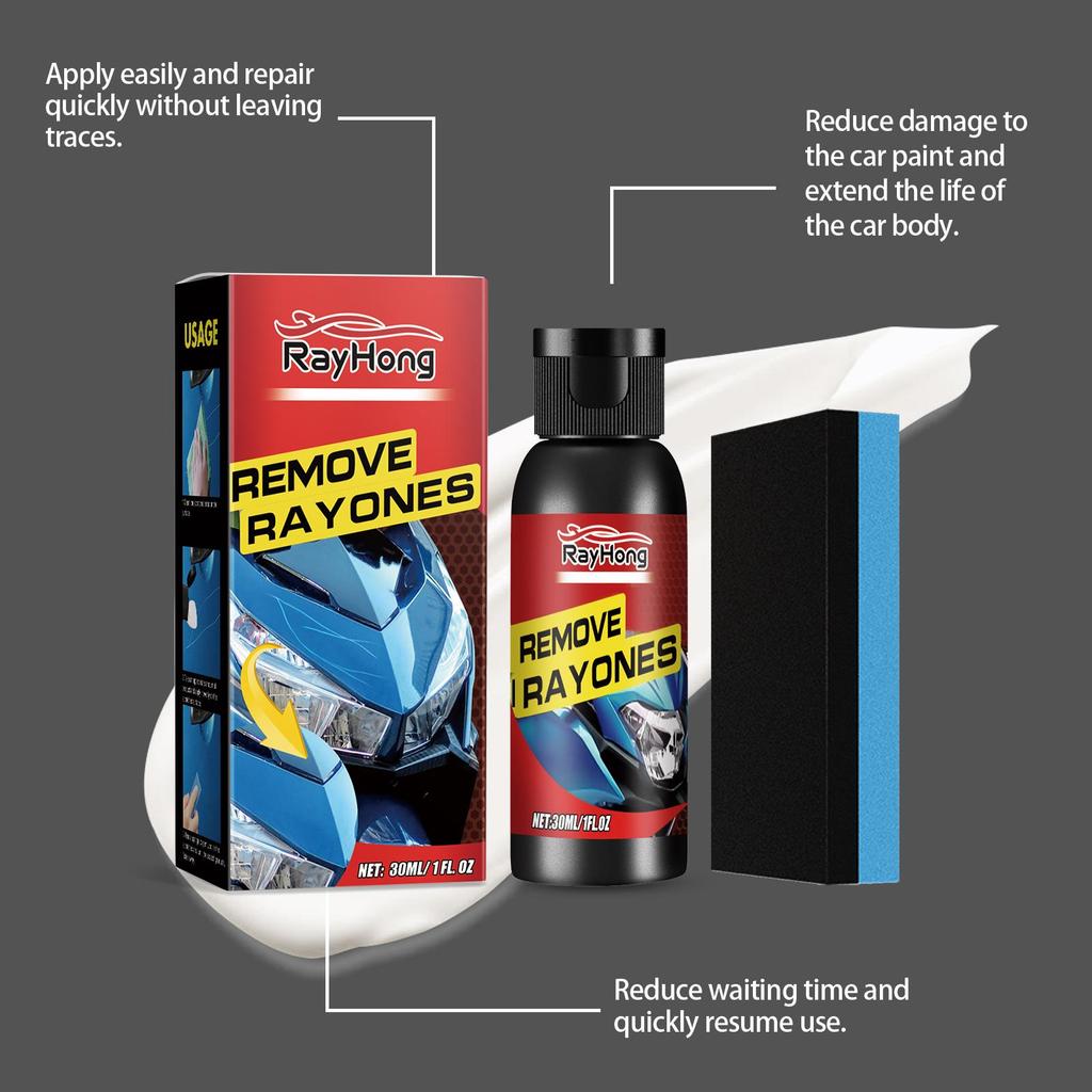 Rayhong Scratch Repair Agent, Car Paint, Scratch Repair, Polishing, Refurbishment, Car Paint Maintenance, Daily Care 1set