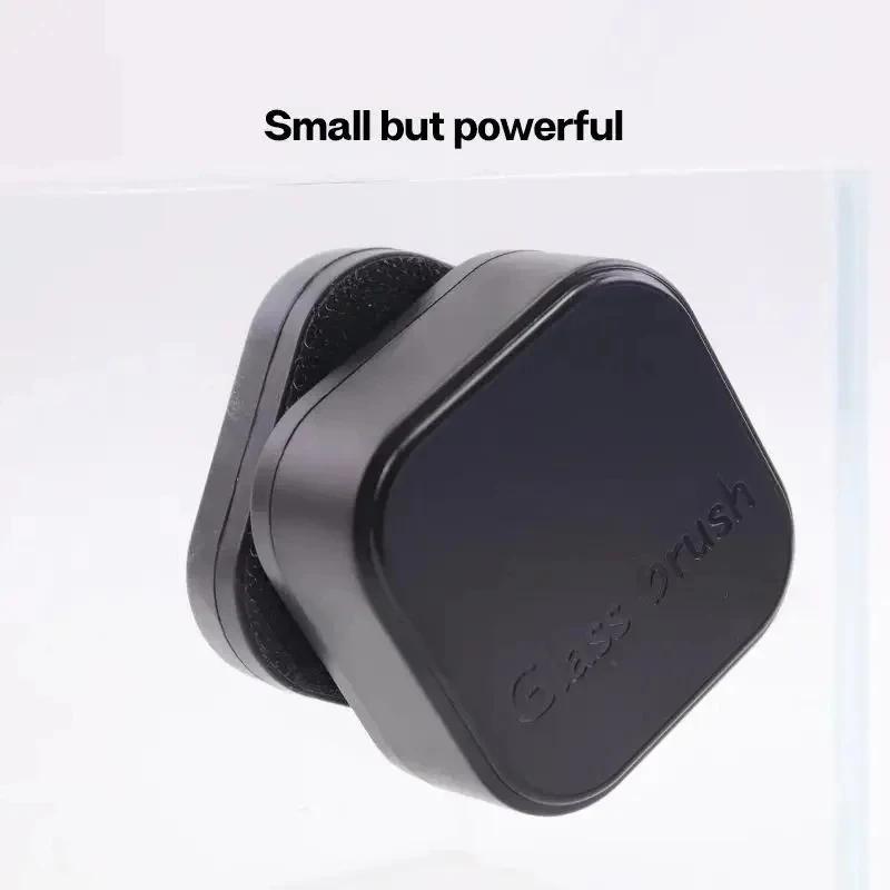 Mini Square Magnetic Aquarium Glass Cleaner, Scratch Resistant Algae Cleaning Brush for Small Fish Tank Aquarium