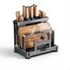 Holder, MultiFunctional Kitchen Organizer, Chopsticks & Board Rack Black Countertop