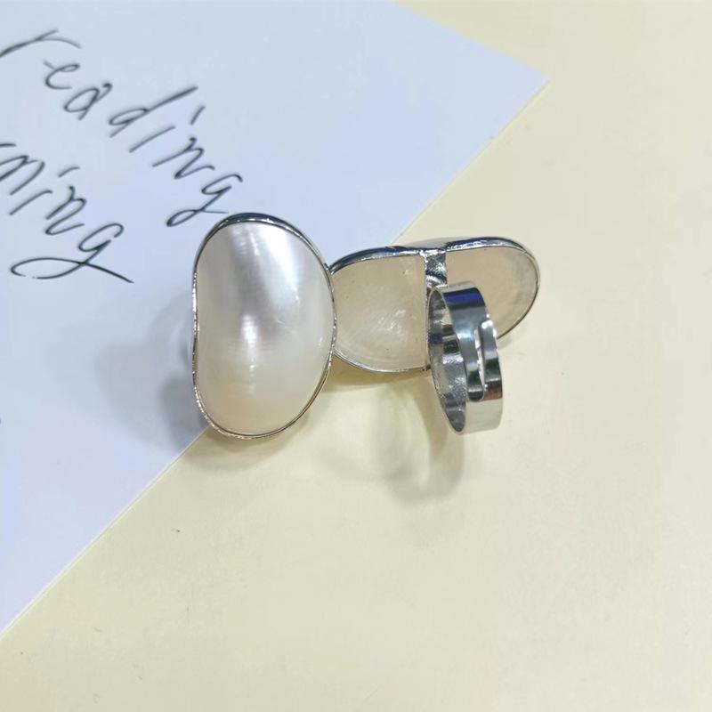 1 Stück Damenring Natur Perlmutt Muschel Ring Einstellbar Für Frauen Geburtstag Halloween Weihnachtsgeschenk