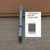 1Pc Ballpoint Pen + 8 Refills Black Blue Red Ink Gel Pen Bullet Tip 0.5mm Rollerball Pen School Office Supplies Stationery Pen