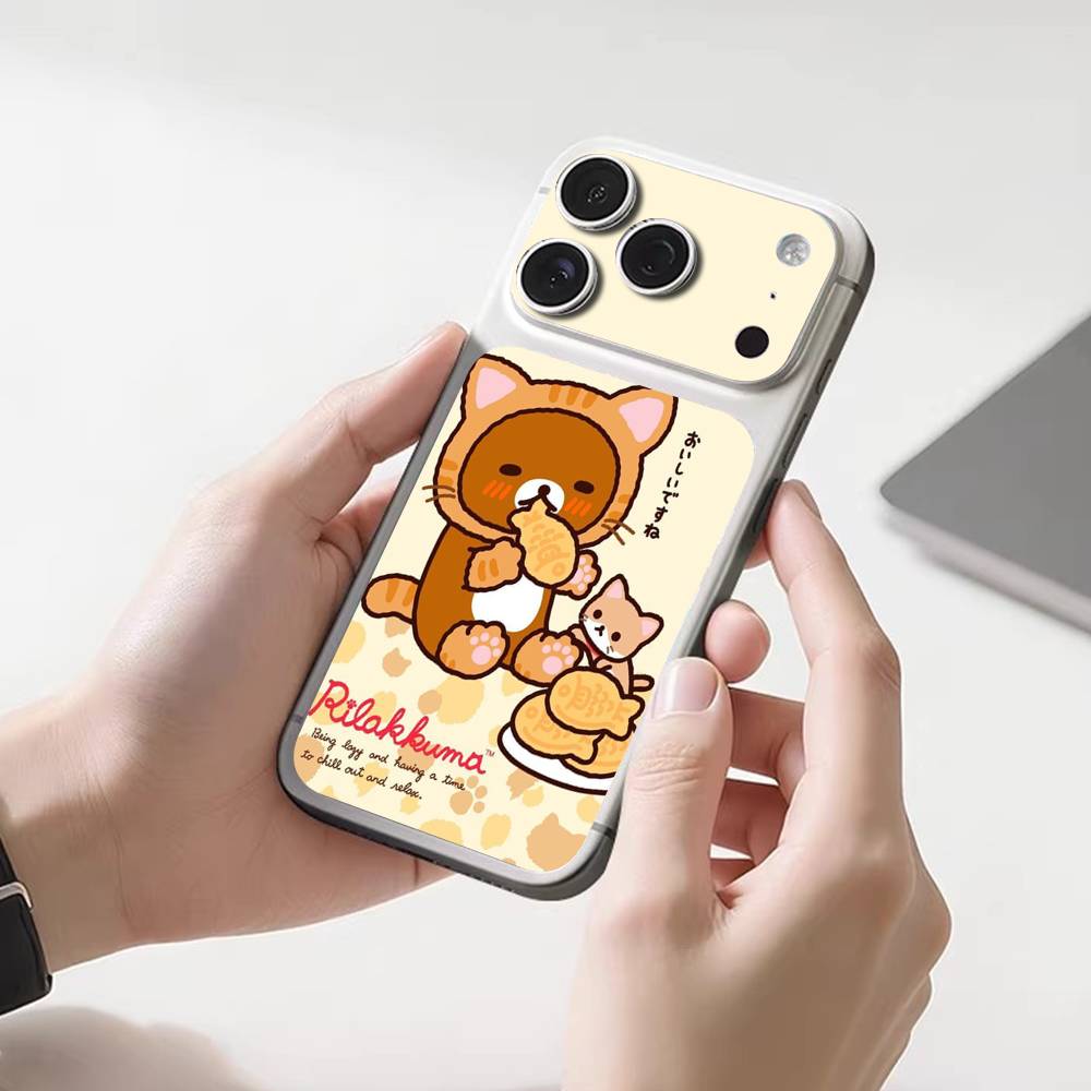 

Rilakkuma Anime Cute Cartoon Back & Camera Skin Wrap Protector Sticker For IPhone 17 Pro 17 Pro Max (Not A Case) iPhone 17 Pro