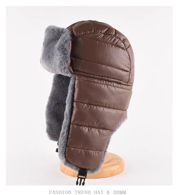 New Product Thickened and Velvet Warm Hat for Men In Autumn and Winter, Outdoor Riding Northeast Windproof Ear Protection Lei Feng Hat