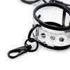 Transparent Leather Bondage Set: Handcuffs, Foot Cuffs, Neck Cuffs, and Dog Leash Collar