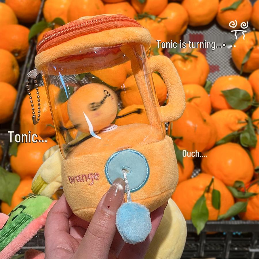 Tanaka Fun Spin Plush Doll with Fruit Juicer