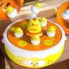 1 Set Chicken Launching Fishing Toy Rotating Turntable Cartoon Chick Bounce Catch Board Game Interactive Toddlers Educational