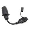 EU To US Trailer Light Converter 7 Pin Round Adapter European Trailer To 4 Pin Flat Socket American Vehicle Tow Hitch Wire Plug