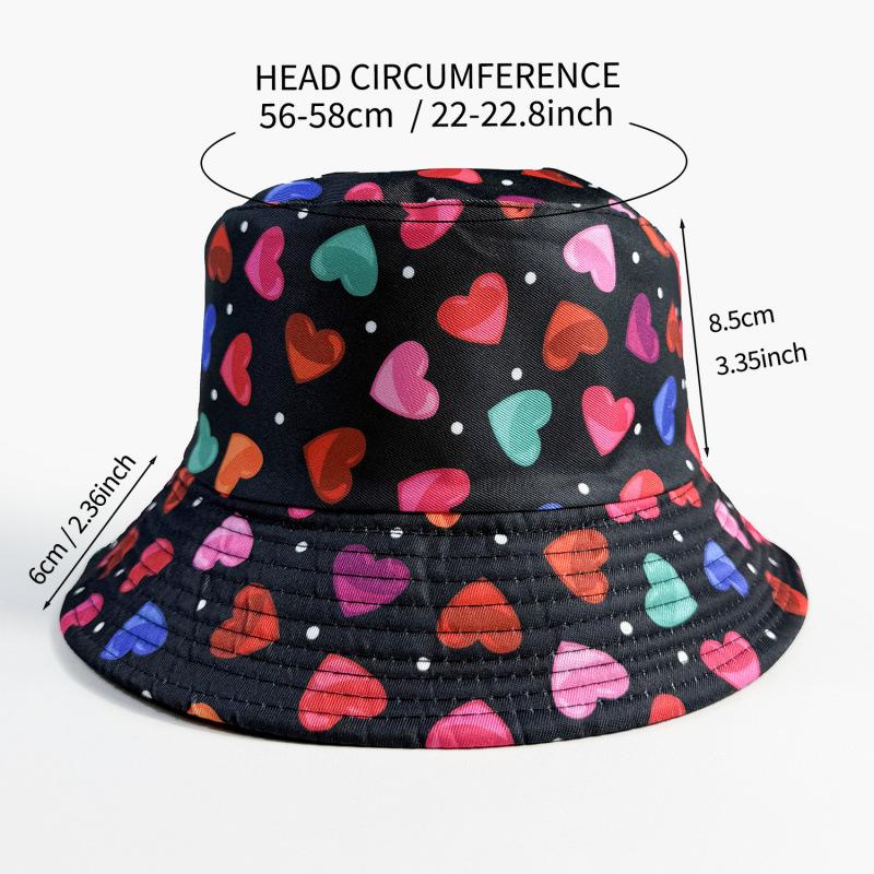 Summer new sun hat cute student basin hat men's color love Valentine's Day fisherman hat children