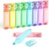 Shuttle Art Highlighter Soft Pastel Chisel Large for Diary Office Pens, Colors, 8-Color Set, Colors, Tip, Water-Based, Quick-Drying, Capacity,