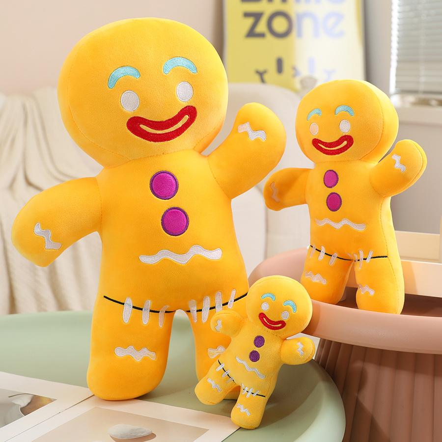 

Ins Cute Gingerbread Man Doll Cartoon Anime Cookie Man Plush Toy Soft Girl Doll 30cm