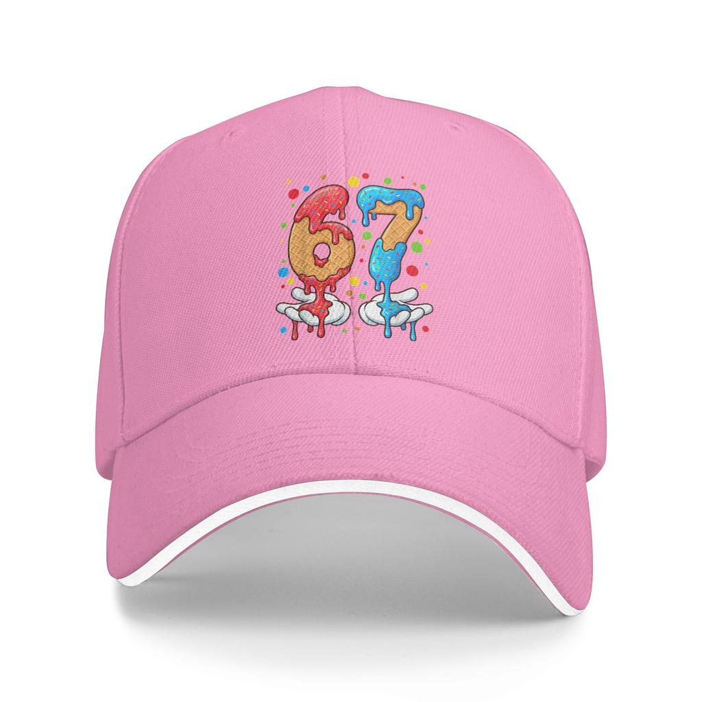 Spotty Dots Dripping Ice Cream In Need Six Seven Meme Casual Baseball Cap Hunting Camping Trucker Hat Summer Men Baseball Caps