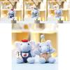 Cartoon Elephant Plush Doll With Short Pile Material Gift For Kids And Teens Keyring Accessory