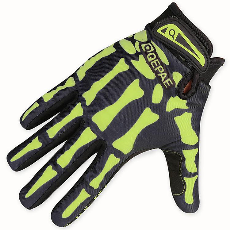 Qepae Chipoer Full Finger Warm Skull Cycling Gloves for Outdoor Sports