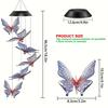 Solar Wind Chime Butterfly Wind Chimes Light 6LED Color Changing Solar Powered Butterfly Lights Outdoor Garden Decoration