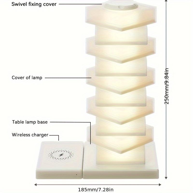 USB Powered Touch LED Desk Lamp, Creative DIY Stackable Color-changing Ambient Light, Non-waterproof ABS Plastic and Plastic Lampshade,with Power Cord