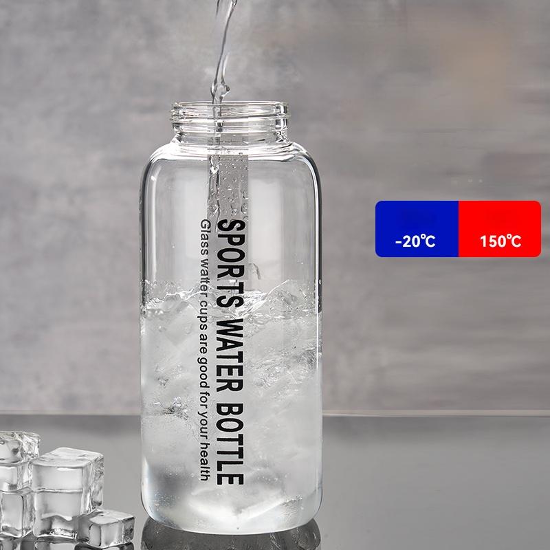 GIANXI Transparent Glass Cup With Lid Household And Kitchen Portable Coffee Cup 2000ML High-Capacity Filterate Water Bottle