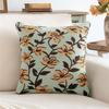 Vintage Floral Pillow Cover 45X45Cm Soft Chenille Jacquard Retro Blue Yellow Green Cushion Cover For Home Living Room Bedroom
