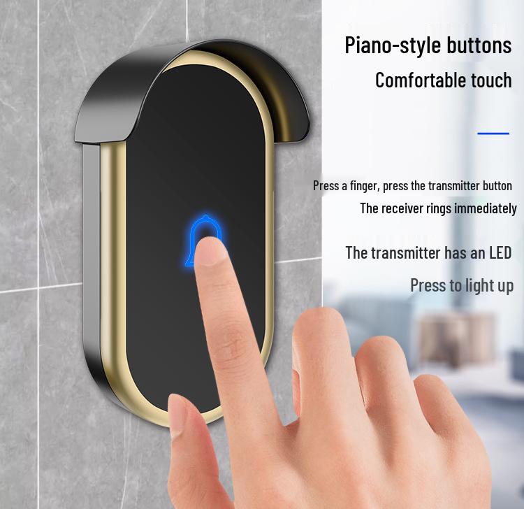Wireless Long-Distance Smart Doorbell with Waterproof Electronic Pager