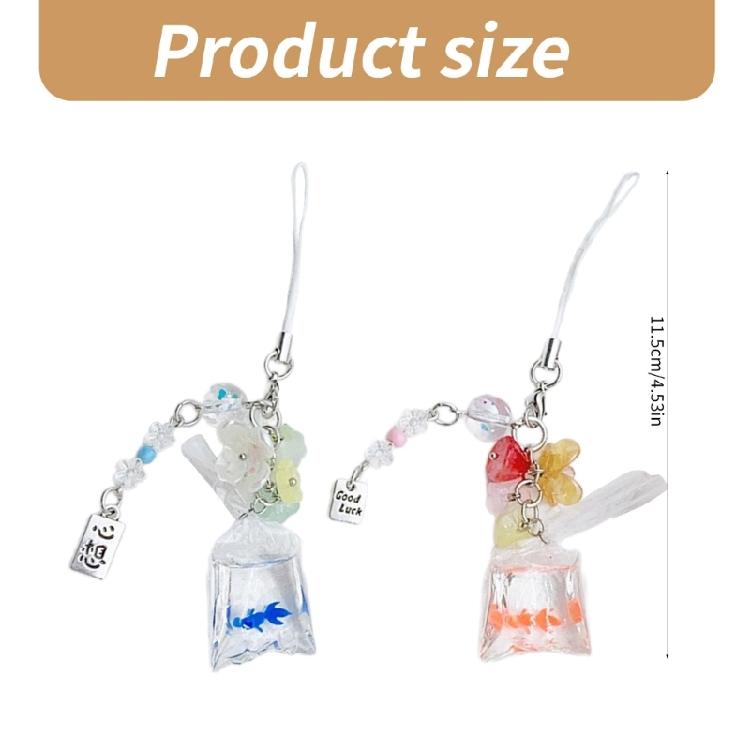 Fashion Small Fish Flowers Hangings Pendant Sweet Phone Strap Bag Decoration Portable Hangings Lanyard for Girls Women