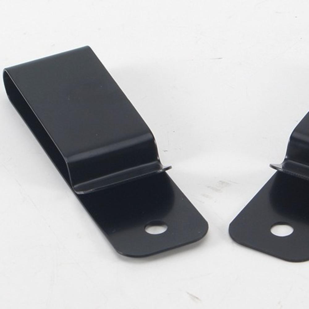 10pcs/set Useful Black Belt Clip Buckle Metal Single Hole Sheath Clip Hooks Spring Buckle Hook Outdoor Camping