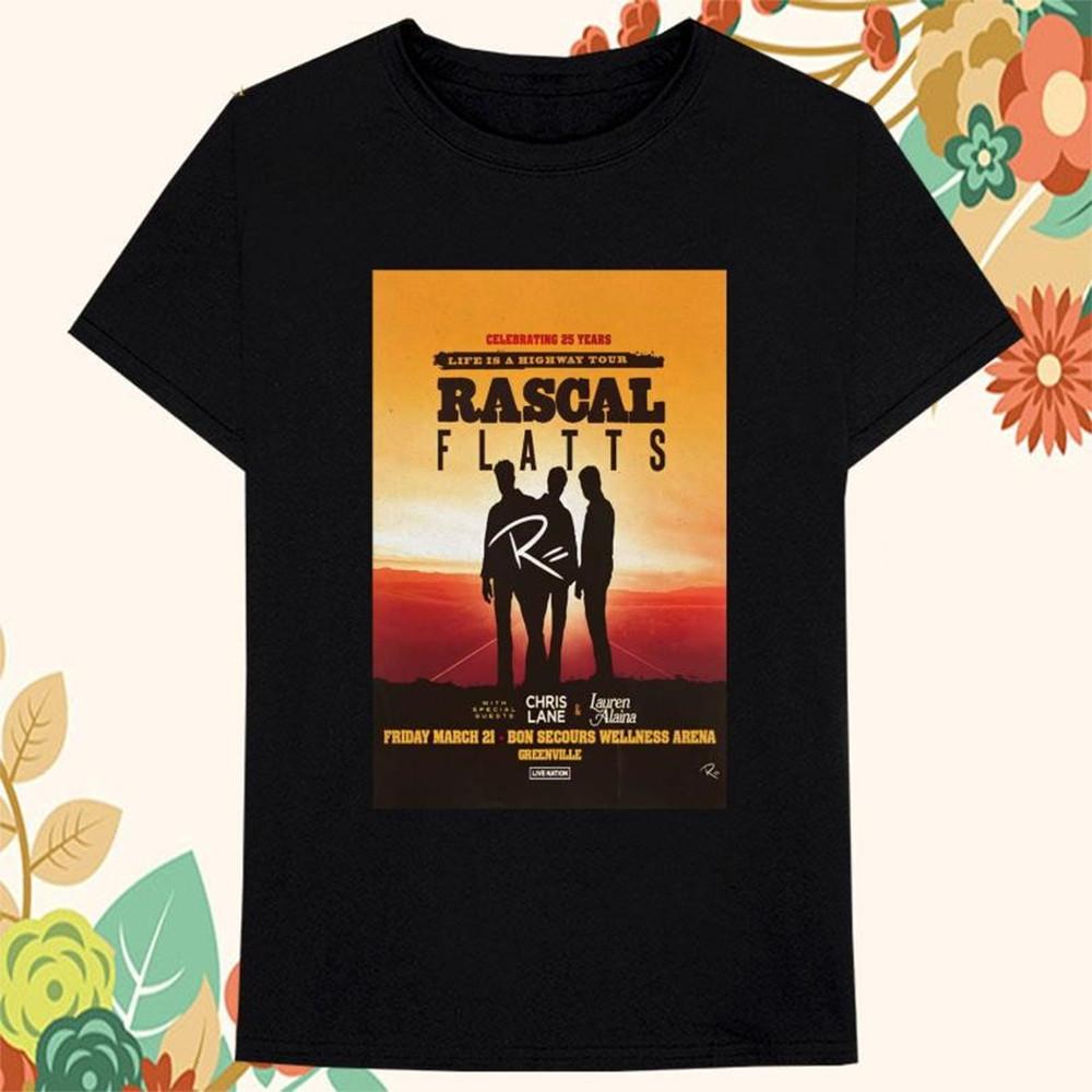 Collection Rascal Flatts 2025 Tour T-Shirts tee size S-5XL AD57 Unisex T-Shirt XXXL