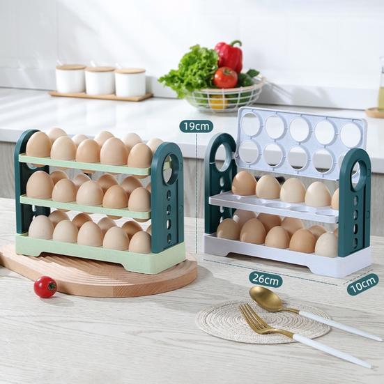 Praktisk eggholder Høy kapasitet Anti-fall Enkel tilgang Kjøleskapsdør Friskholdende eggboks Hjemmeforsyning