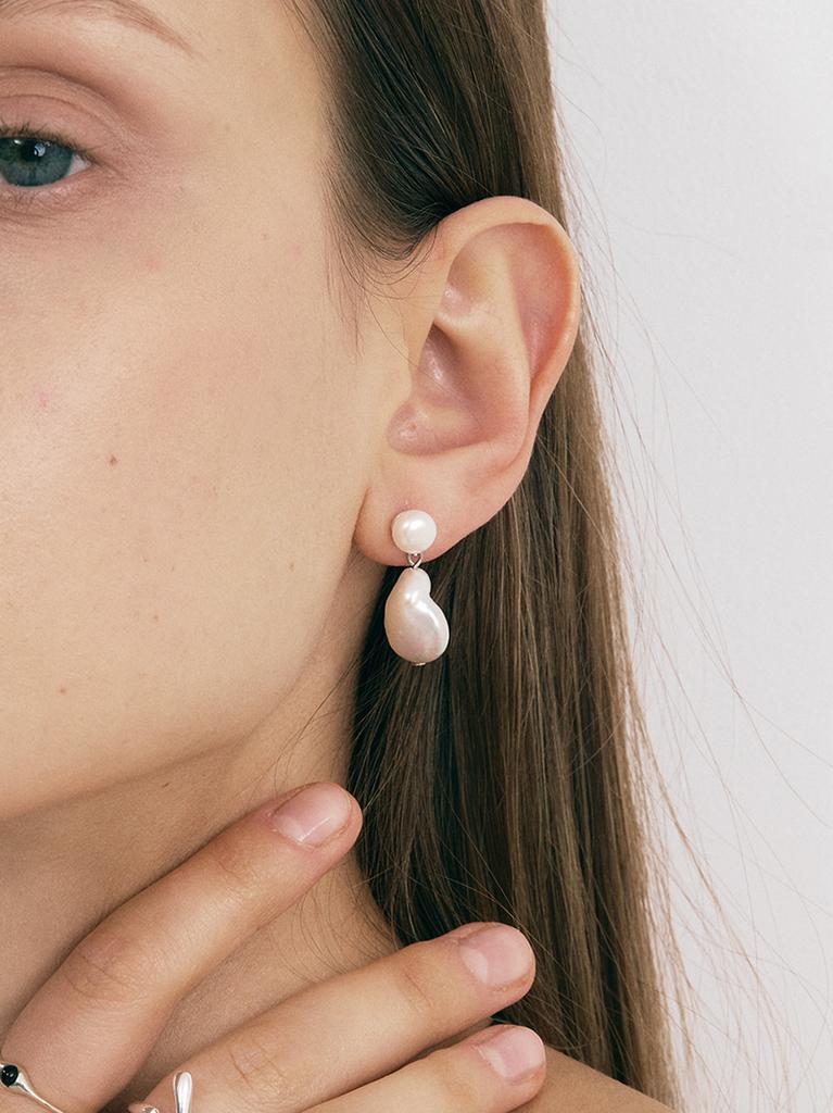 Sosoo Natural Pearl Drop Earrings