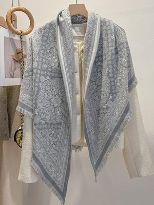 Women's Paisley Print Cashmere Shawl Imitation Pashmina Scarf Soft Warm Winter Wrap Fashionable Female Design Blanket Bufanda