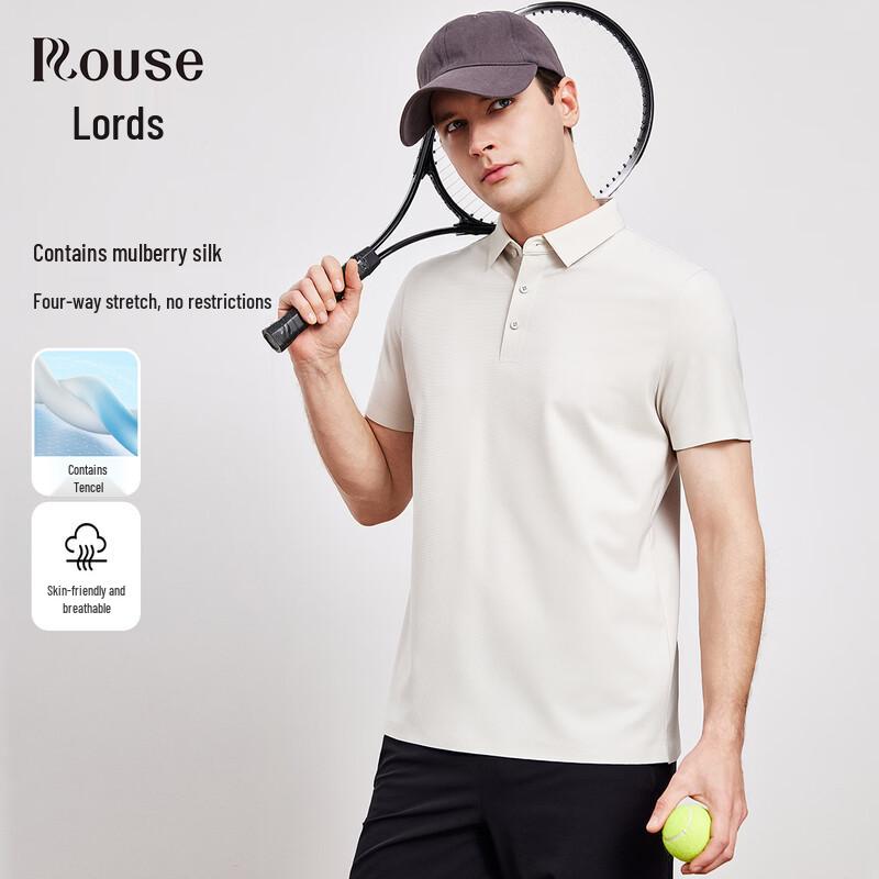 Men s Tencel Blend Short Sleeve Polo Shirt 48