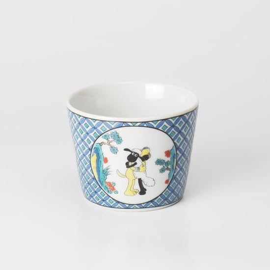 Kutani Ware Iwataya Shaun the Sheep Cup In the Ko-Kutani Style (SS-51)