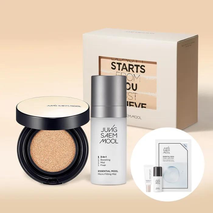 

Jeong Saem Mool Essential Skin Nude Cushion (Основной продукт) + Фиксирующий мист 55мл (Ампула 5 мл + Водный тонер 10 мл + Водный крем Легкая маска Бесплатно) Medium + Mist 55ml