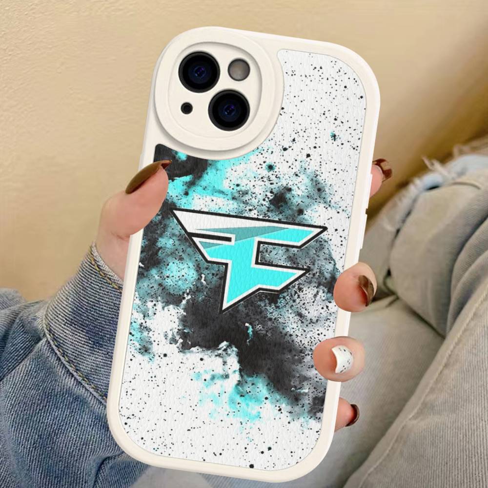 Game FaZe Clan Phone Case For IPhone 16 15 14 13 12 11 Pro Max Plus Leather Shockproof Cover