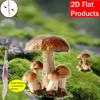 1PC 2D Flat Five Small Mushrooms Garden Decoration - Bohemian Durable Plastic Floor Plug for Outdoor Potted Plants, Garden and Tabletop Decoration