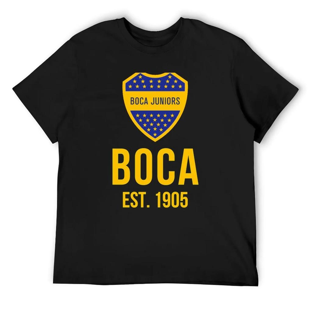 Boca Juniors T-Shirt Summer Top Vintage T Shirts Baggy Shirts Blue Archive Mens Vintage T Shirts