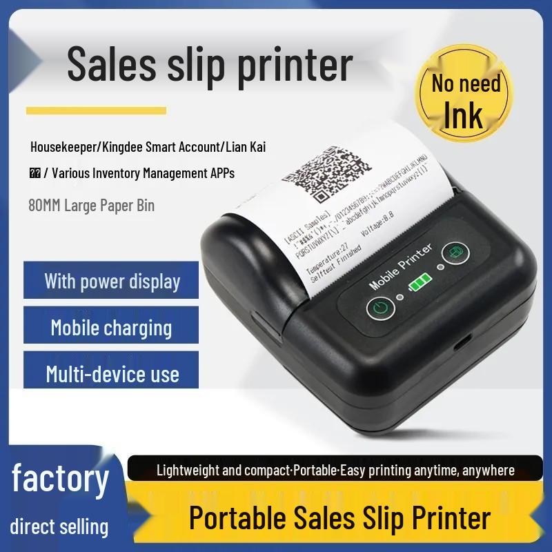 

80mm Portable Bluetooth POS Thermal Printer for Inventory and Catering Receipts