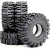 HOBBYSOUL 1.0 Tires 64 * 25mm 1.0 Mud Slingers Tires Super Soft Sticky 1.0 Crawler Tyre For RC 1/18 TRX4M 1/24 SCX24 FCX24 Upgrade