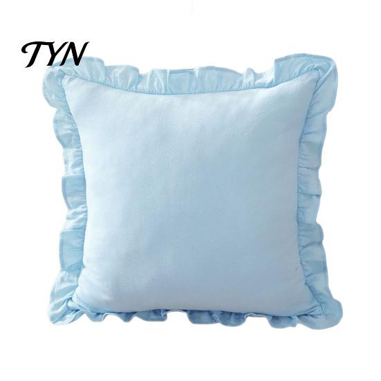 Federe Minimaliste Moderne per Cuscini, Copricuscino Ruffle, Fodera a Quadri in Cotone con Bordo Arricciato, 18x18 Pollici Accessori per la Casa del Soggiorno 20x12