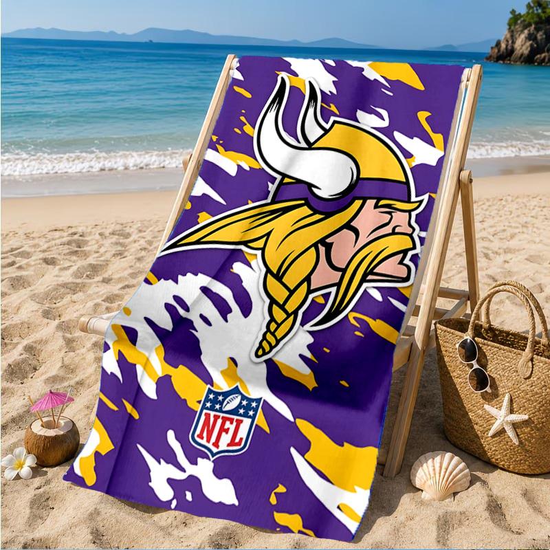 Vikings Teamgeist Strandtuch, Schnelltrocknend, Pflegeleicht, Geeignet für Fitness und Strandurlaub, Sport-Essential